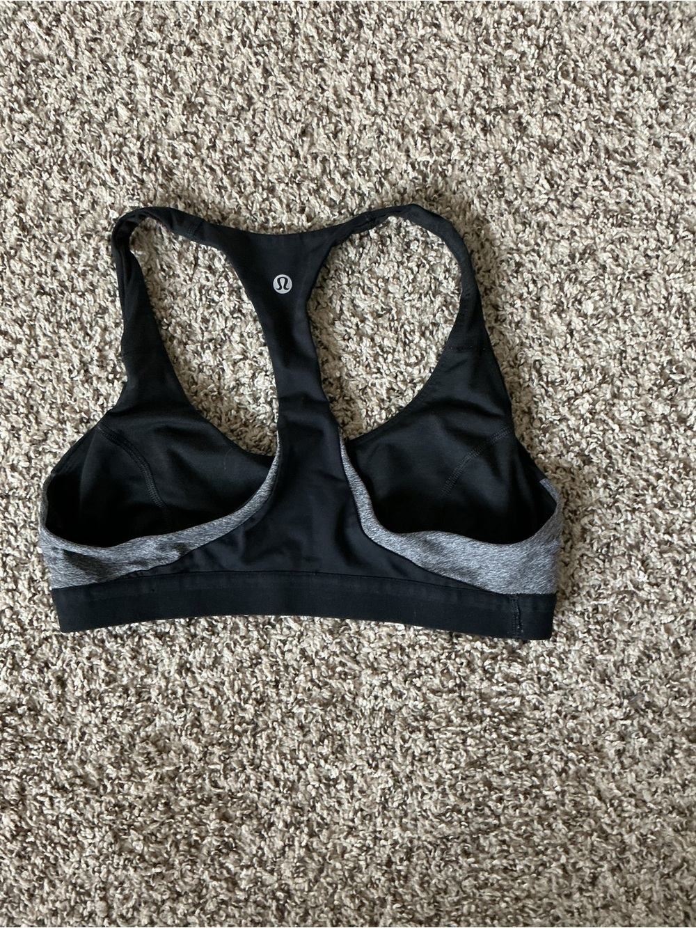 lululemon athletica Black & Gray Racerback Athletic Bra
